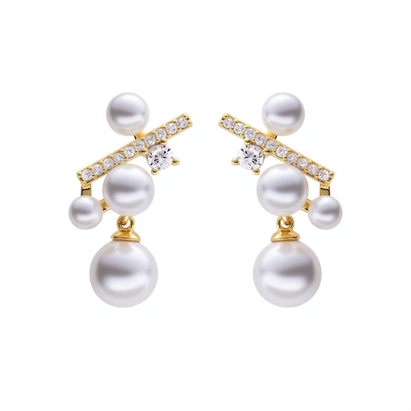 Nadine Vintage-Inspired Pearl Grape Stud Earrings