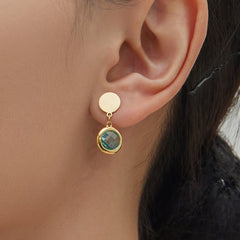 Faceted Round Glass Stone Necklace, Bracelet & Earrings