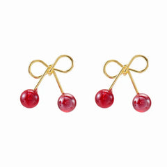 Daphne Cherry Stud Earrings