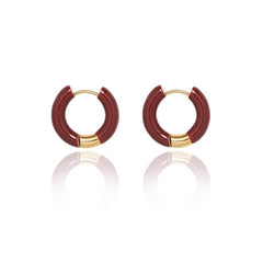 Nadine Vintage-Inspired Enamel Stud Earrings No. 076859