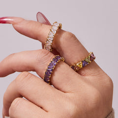 Triangle Cubic Zirconia Band Ring