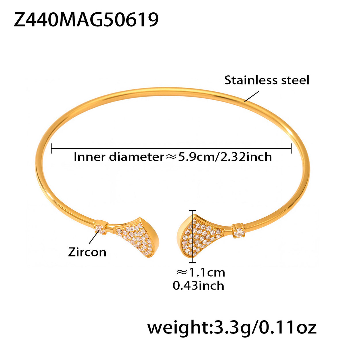 18K Gold-Plated Playful Cubic Zirconia Cuff Designs