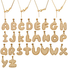 Cubic Zirconia Letter Charms & Separate Necklace Chains