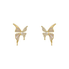 Marielle Vintage-Inspired Pavé Butterfly Stud Earrings No. 571323