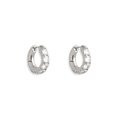 Nicolette Vintage-Inspired Pavé Hoop Earrings