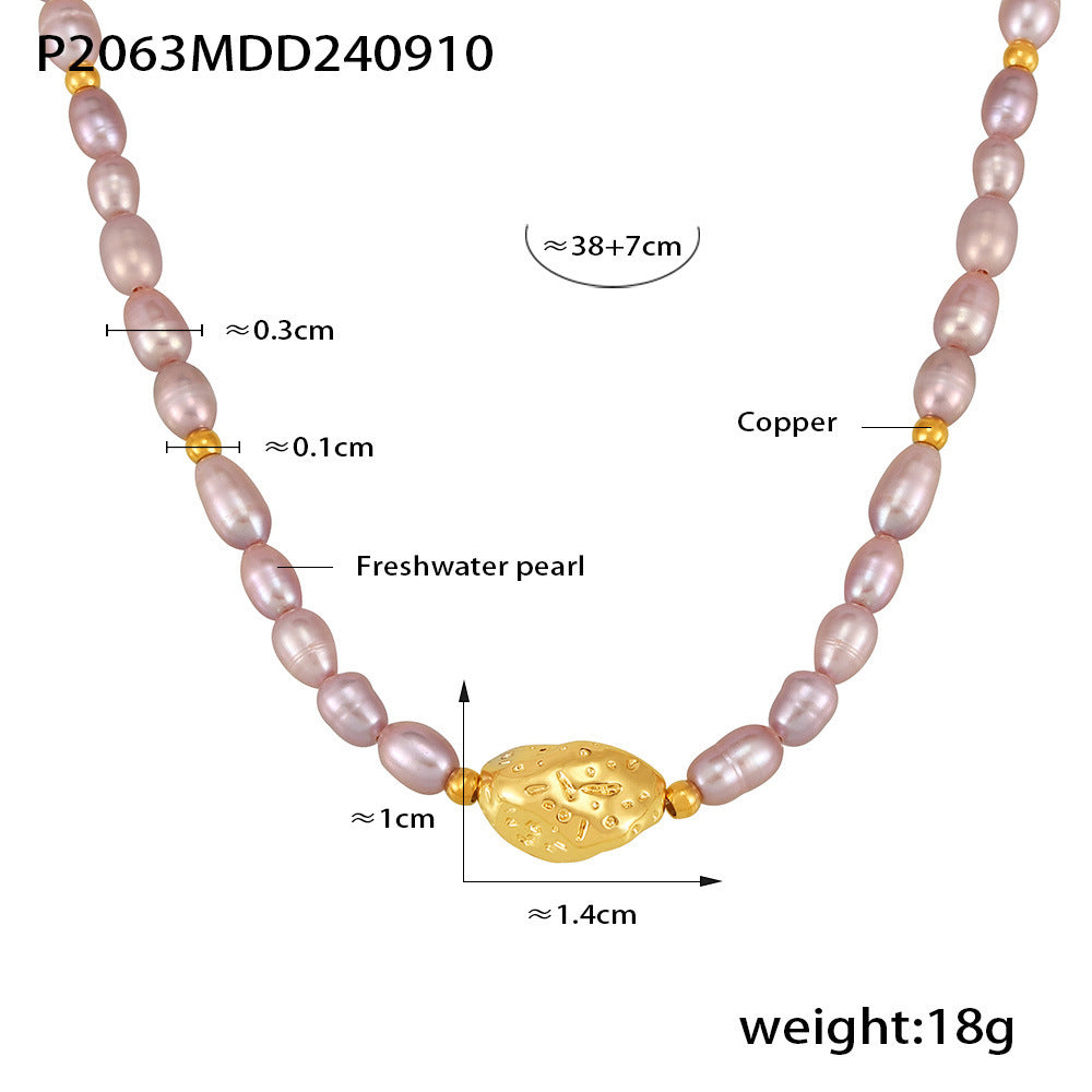 Freshwater Pearl Bead Choker Necklace