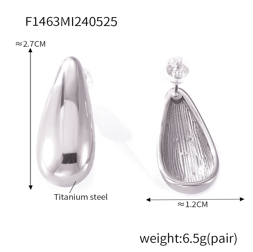 Polished Teardrop Stud Earrings