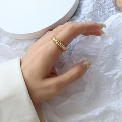 Hammered Textured Band Ring