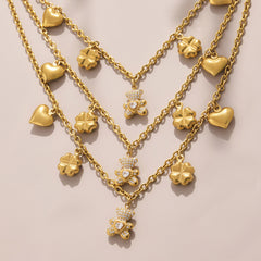 Bear Cubic Zirconia Necklace and Bracelet