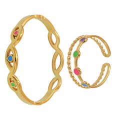 Enamel Eye Detail Bangle or Ring