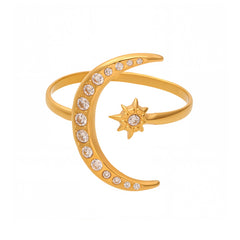 Celestial and Geometric Cubic Zirconia Rings