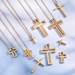 18K Gold-Plated Cubic Zirconia Cross Necklace