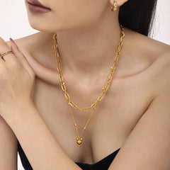 18K Gold-Plated Mouse-Head or Geometric Necklace