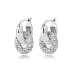 Nicolette Pavé Hoop Earrings