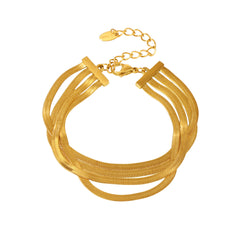 Layered Flat-Chain Bracelet