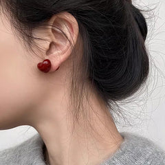 Camille Vintage-Inspired Heart Stud Earrings No. 960251