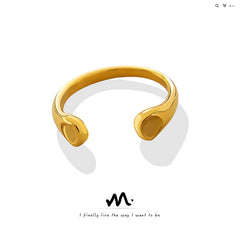18K Gold-Plated Rounded Open Ring