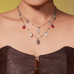 Daisy and Sparkling Charm Necklace