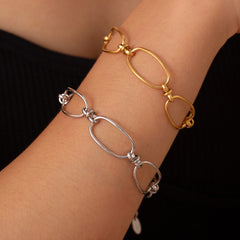 Open Oval Link Bracelet