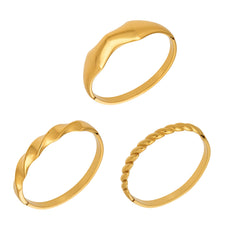 Sculptural Smooth or Twisted Cuff Bracelet