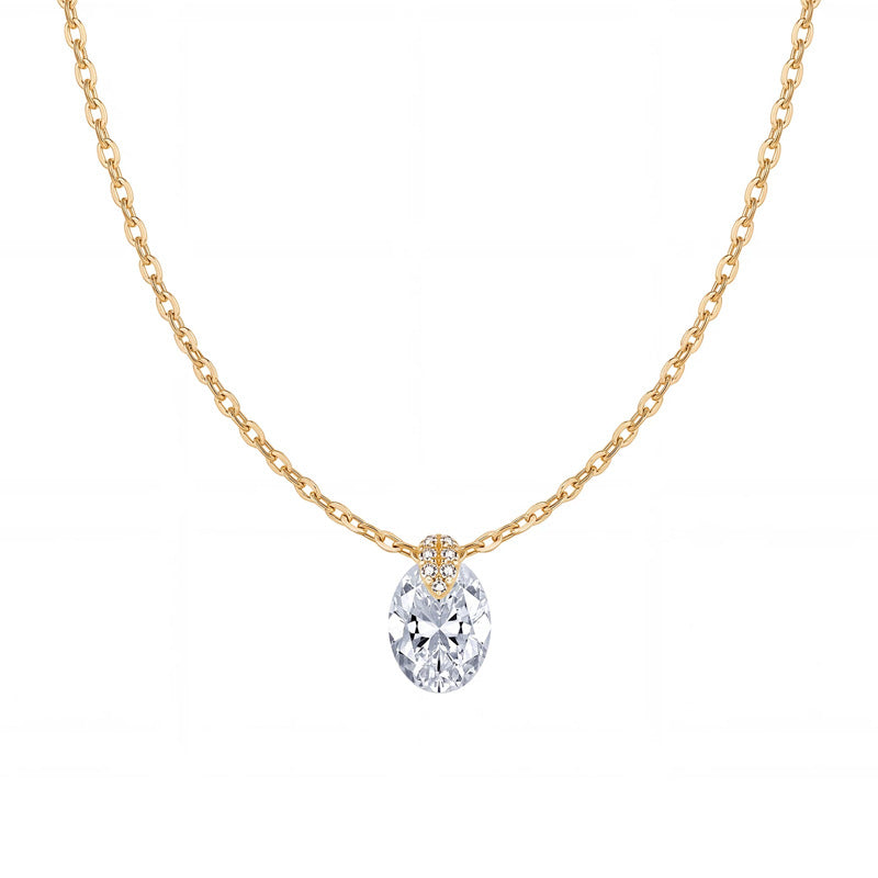 Nadine Crystal Oval Necklace