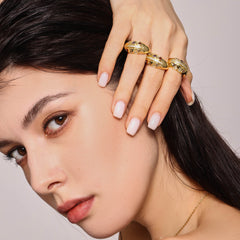 Triangle Accent Open Statement Ring