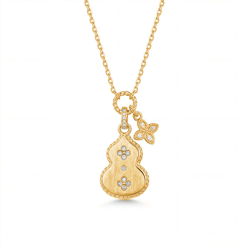 Camille Brushed Clover Choker Necklace