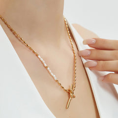 Daphne Vintage-Inspired Pearl Knot Pendant Necklace