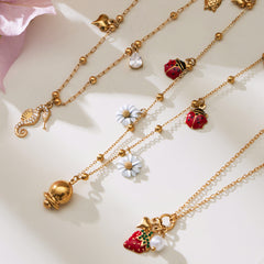 Daisy and Sparkling Charm Necklace