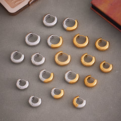 18K Gold-Plated Polished Huggie Hoop Earrings