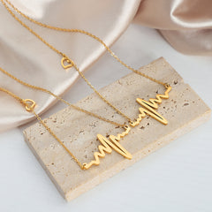 Heartbeat Line Pendant Necklace