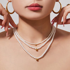 Pearl-Look Beaded Necklace & Bracelet