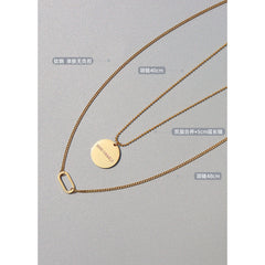 Layered Coin & Oval-Link Necklace