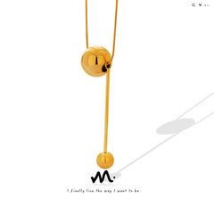 Bead Tassel Snake Chain Necklace