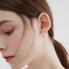 Daphne Vintage-Inspired Shell Pavé Shell Stud Earrings