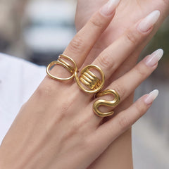 Sculptural Wrapped Open Ring