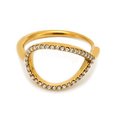Cubic Zirconia Open Triangle Ring