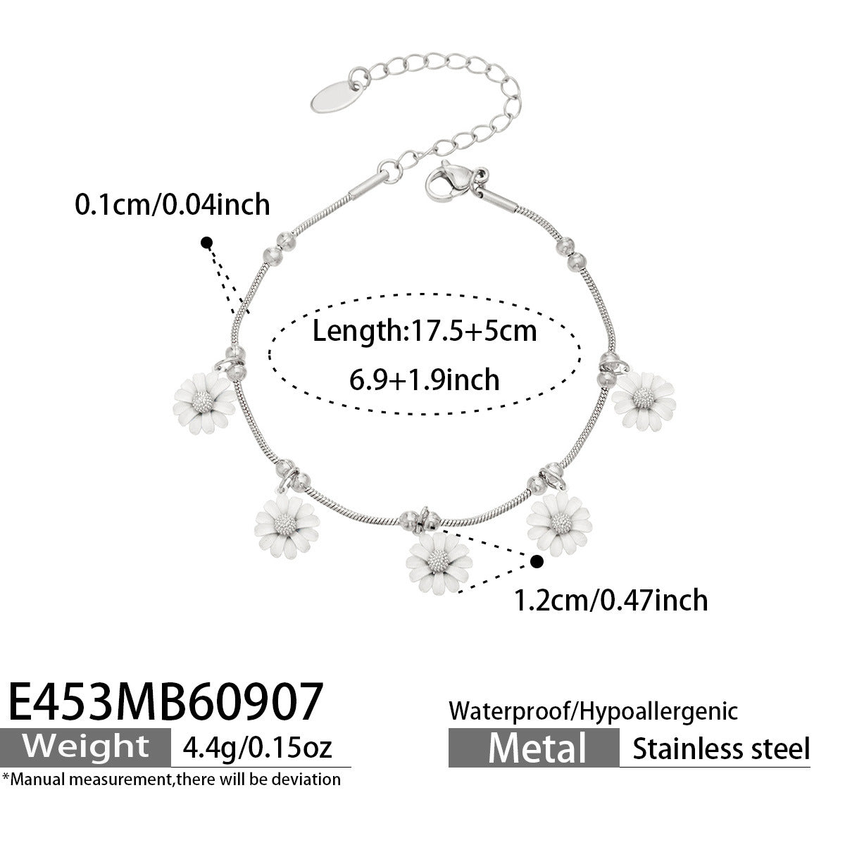 Daisy or Cubic Zirconia Accent Bracelet