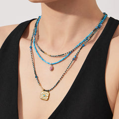 Turquoise Bead and Evil Eye Necklace Designs