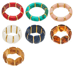 Color Resin Wide Stretch Bangle Designs
