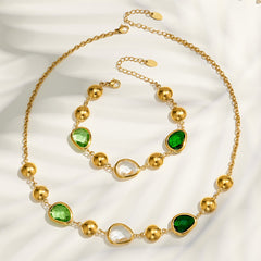 Colored Glass Necklace or Bracelet