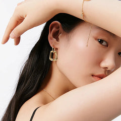 Nadine Statement Geometric Drop Earrings