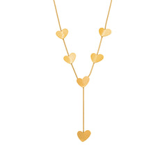 18K Gold-Plated Heart Y-Lariat Necklace