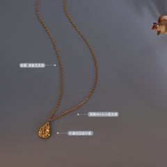 Sculptural Teardrop Pendant Necklace