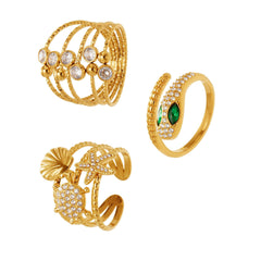 Cubic Zirconia Openwork Statement Ring Designs