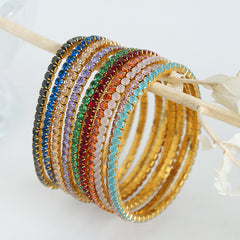 Colored Cubic Zirconia Tennis Bracelet