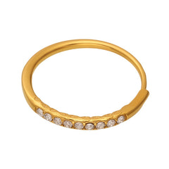 18K Gold-Plated Cubic Zirconia Open Band Ring