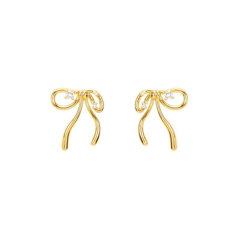 Marielle Dainty Bow Stud Earrings