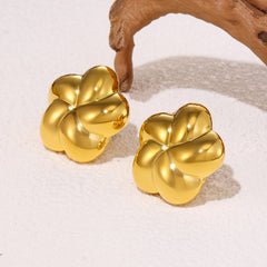 Sculptural Flower Stud Earrings