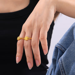 Engraved Sun Signet Ring